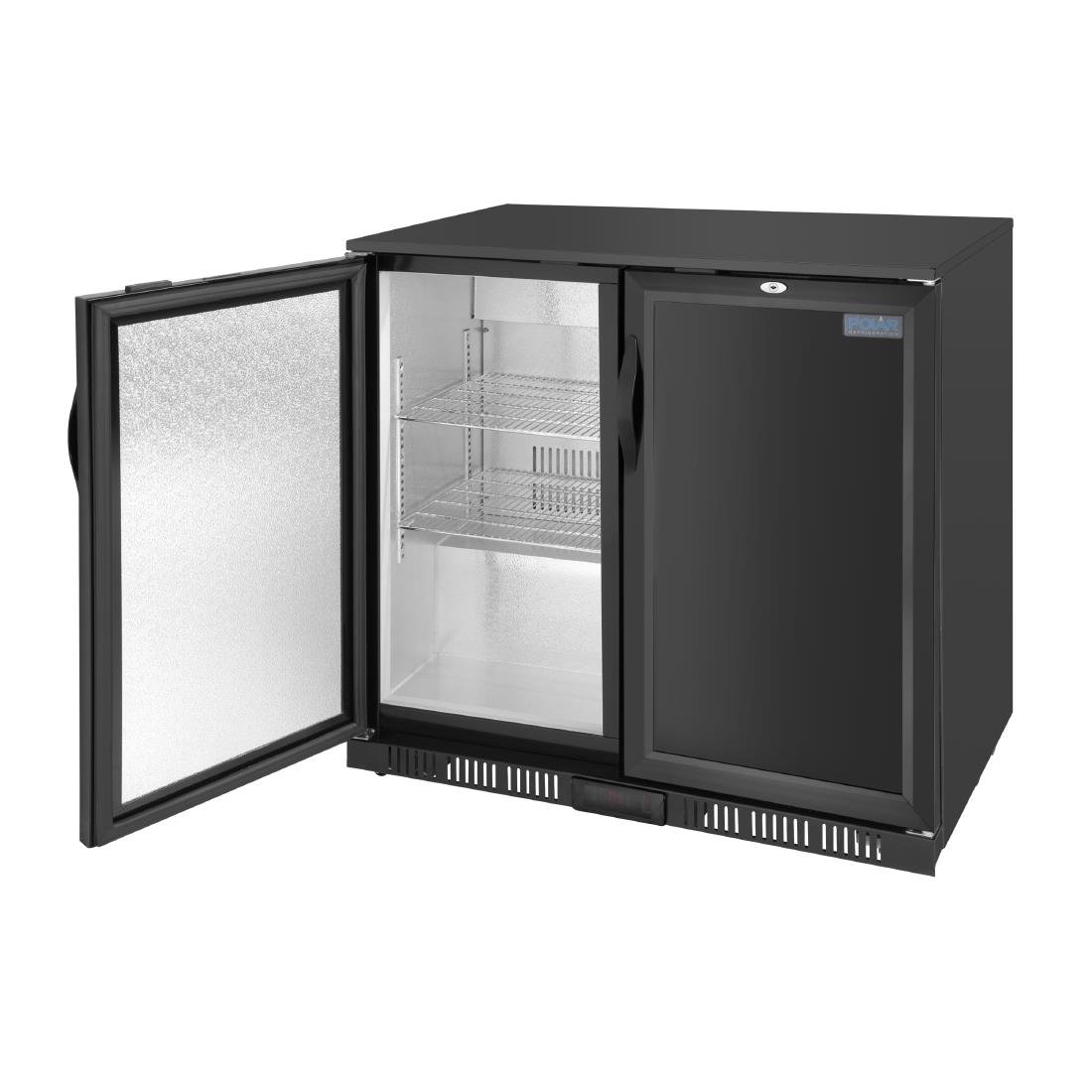 Polar G-series 850mm Double Door Back Bar Cooler Solid Door 198 Ltr - GE998-A