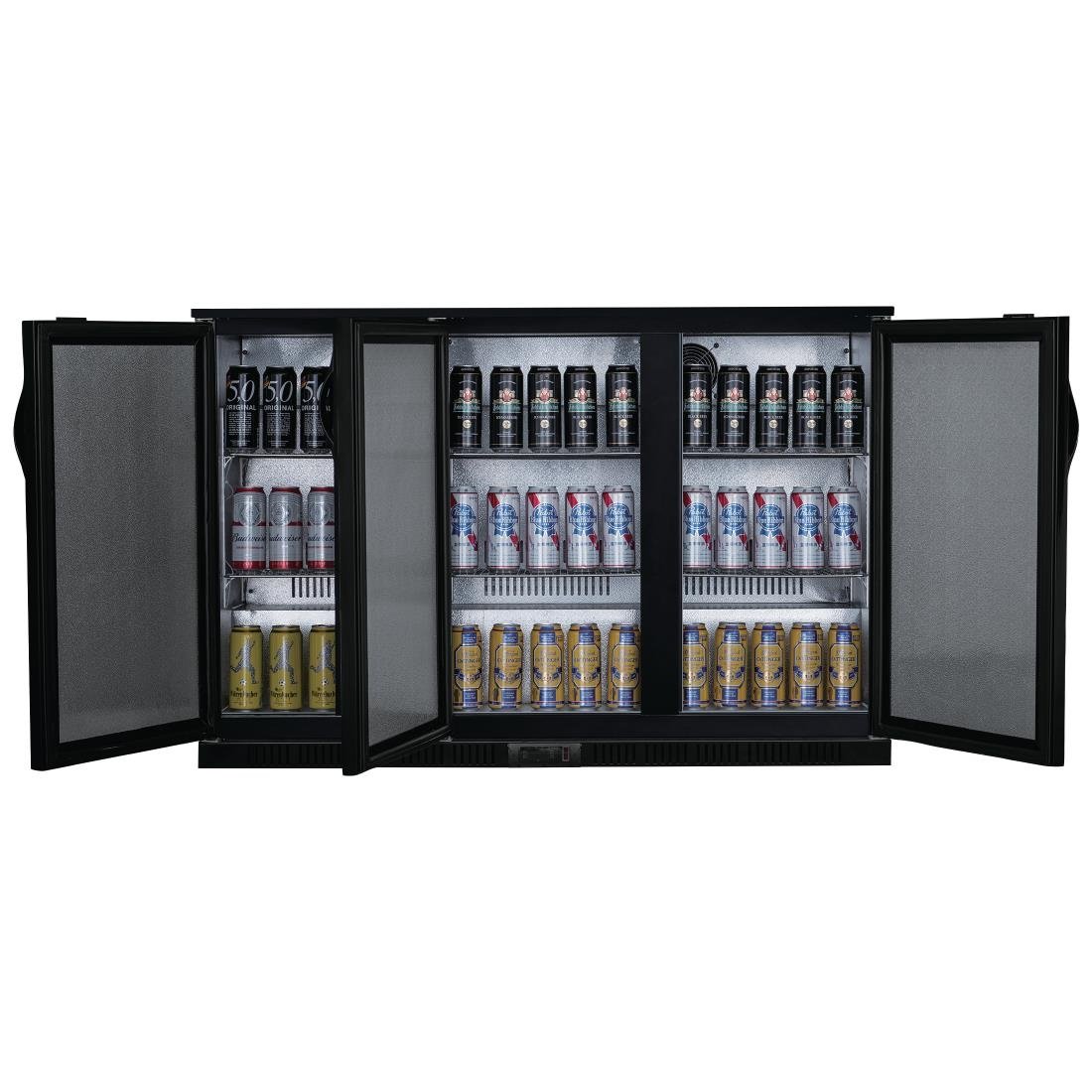 Polar G-series 850mm Triple Door Back Bar Cooler Solid Door 320 Ltr - GE999-A