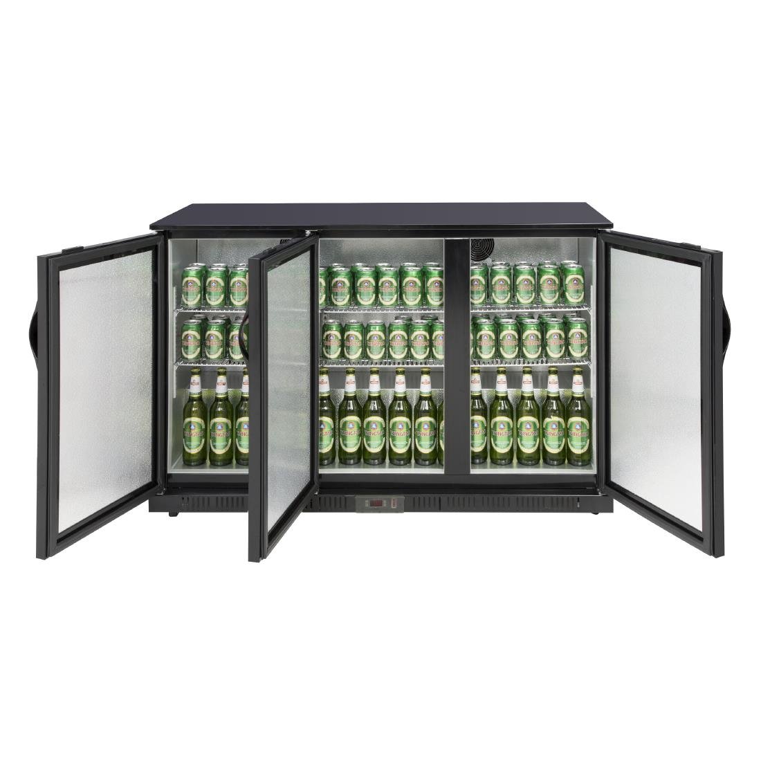 Polar G-series 850mm Triple Door Back Bar Cooler Solid Door 320 Ltr - GE999-A