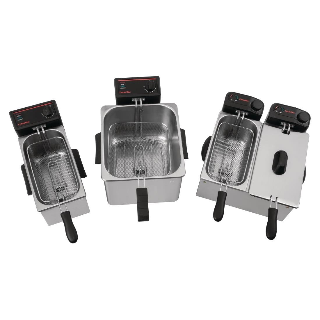 Caterlite Light Duty Twin Tank Twin Basket Countertop Fryer 2x 3.5Ltr - GG199-A