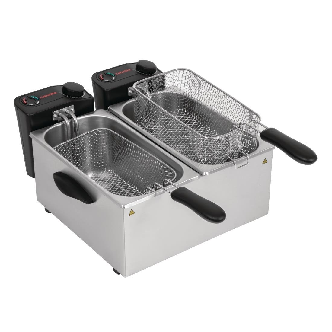 Caterlite Light Duty Twin Tank Twin Basket Countertop Fryer 2x 3.5Ltr - GG199-A