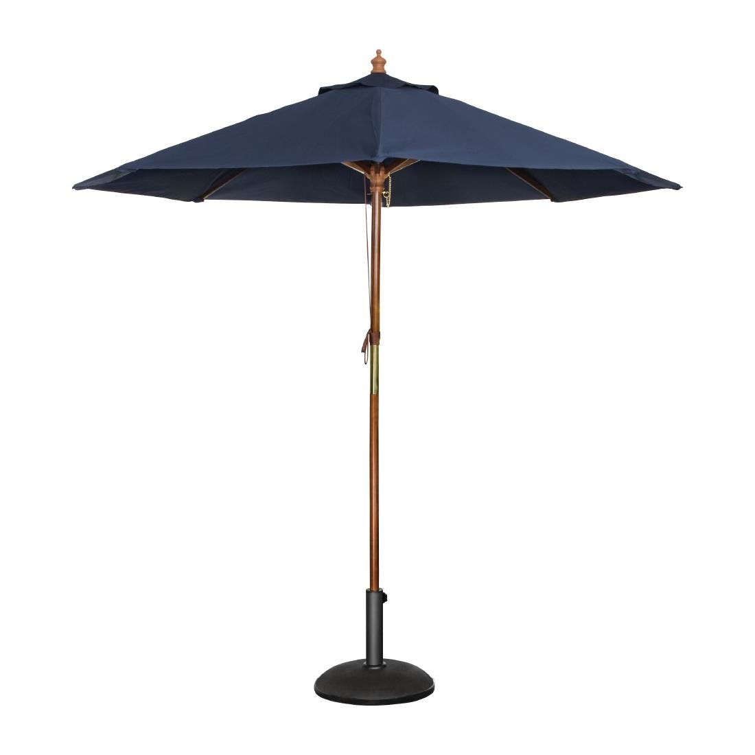 Bolero Round Outdoor Umbrella 3m Diameter Navy Blue - GG497