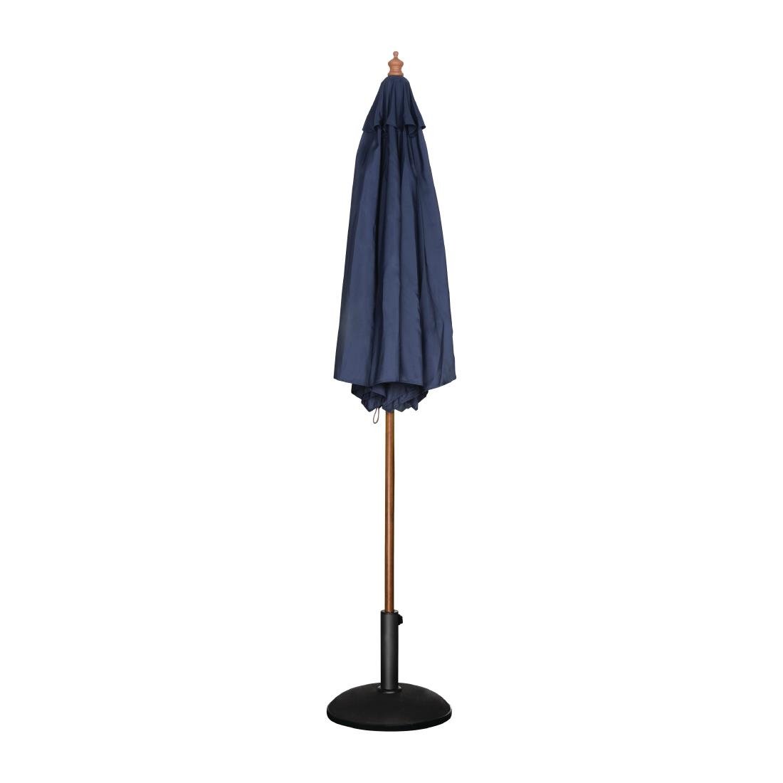 Bolero Round Outdoor Umbrella 3m Diameter Navy Blue - GG497