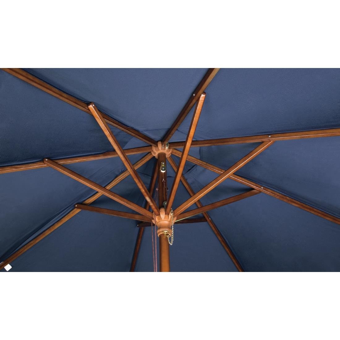 Bolero Round Outdoor Umbrella 3m Diameter Navy Blue - GG497