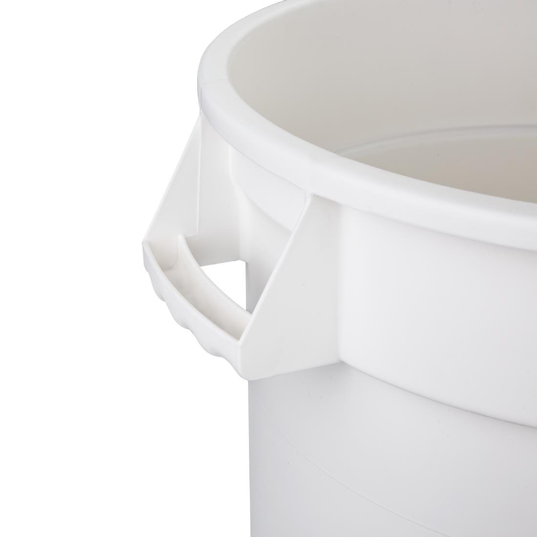 Vogue Polypropylene Round Container Bin White 38Ltr - GG792