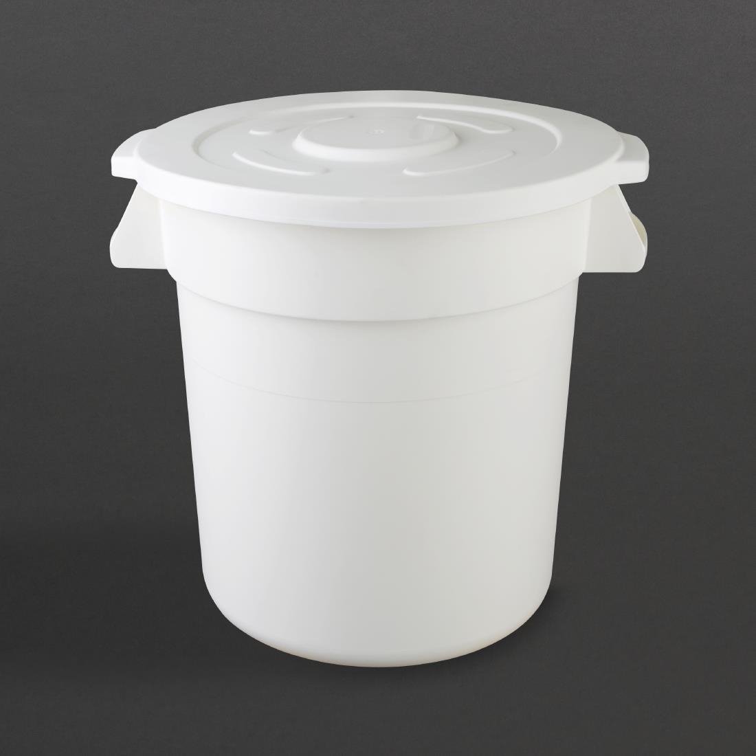 Vogue Polypropylene Round Container Bin White 38Ltr - GG792