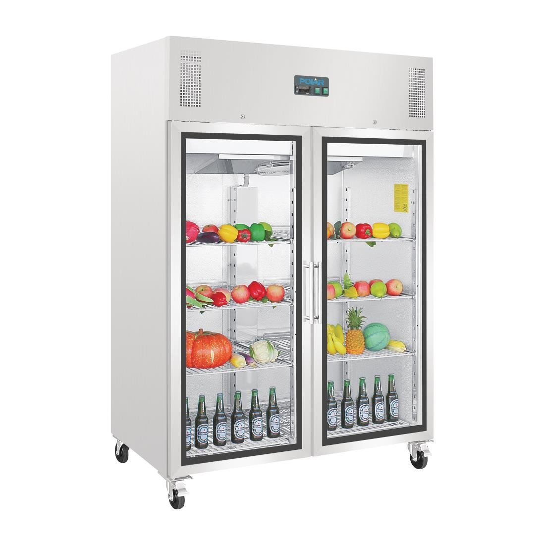 Polar G-Series Gastro Display Glass Door Fridge 1200Ltr - GH219-A