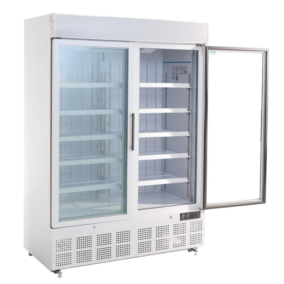 Polar G-Series 2 Door Upright Display Freezer 920Ltr White - GH507-A