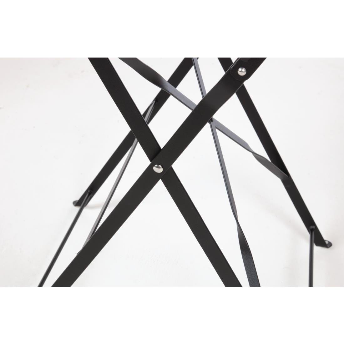 Bolero Black Pavement Style Steel Table 595mm - GH558