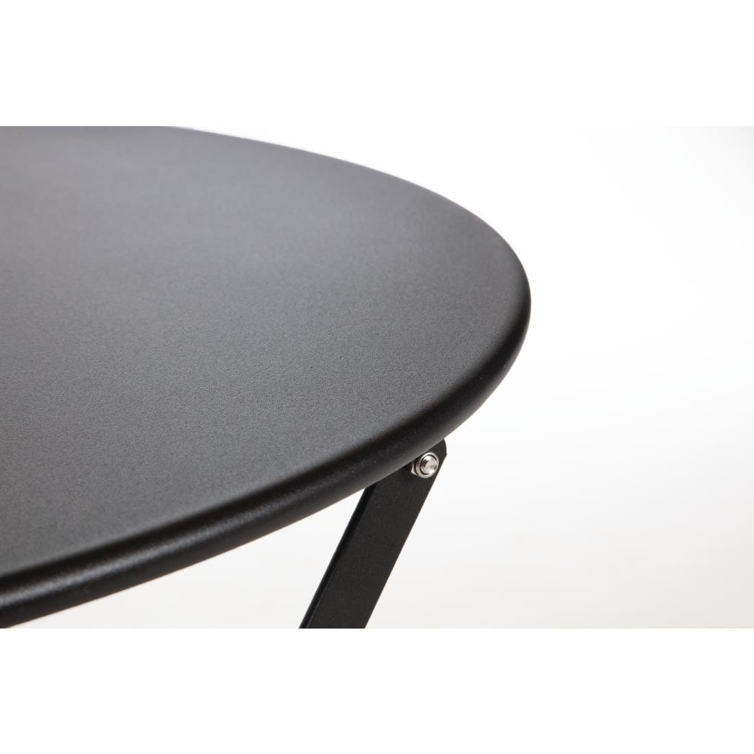 Bolero Black Pavement Style Steel Table 595mm - GH558