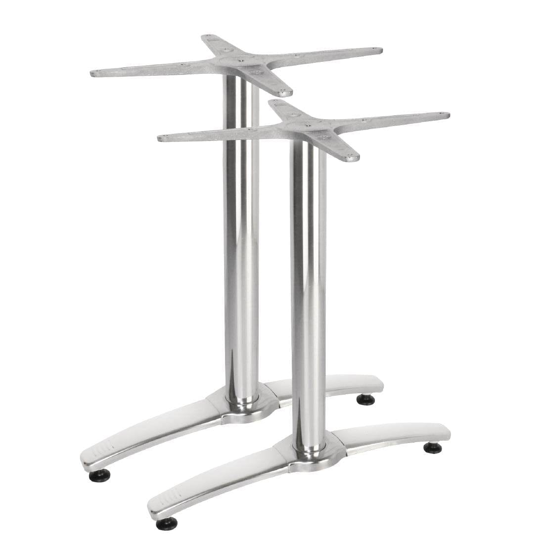 Bolero Aluminium Twin Leg Table Base (Pack of 2) - GH985