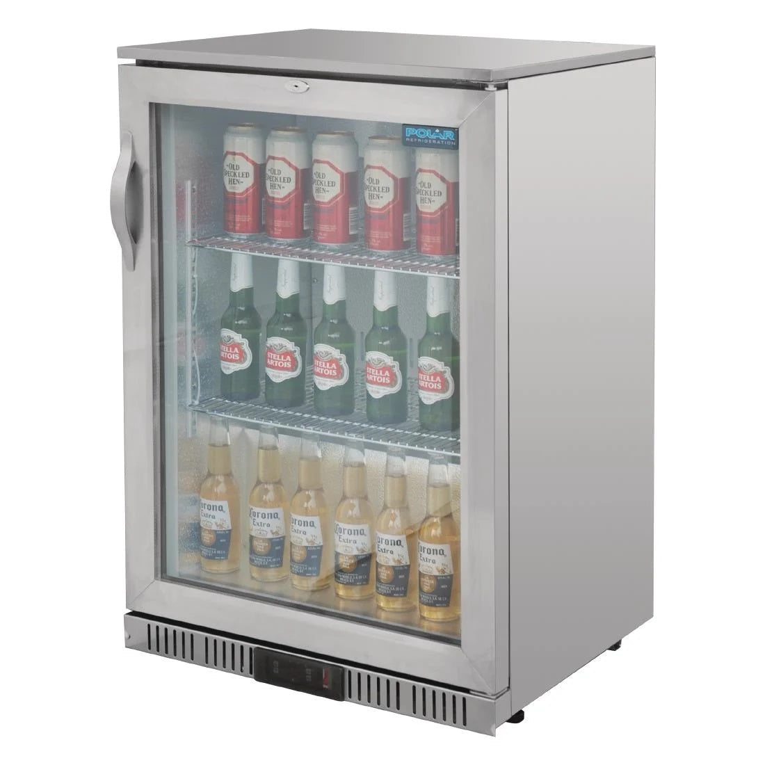 Polar G-Series Counter Back Bar Cooler with Hinged Door Stainless Steel 138Ltr - GL007-A