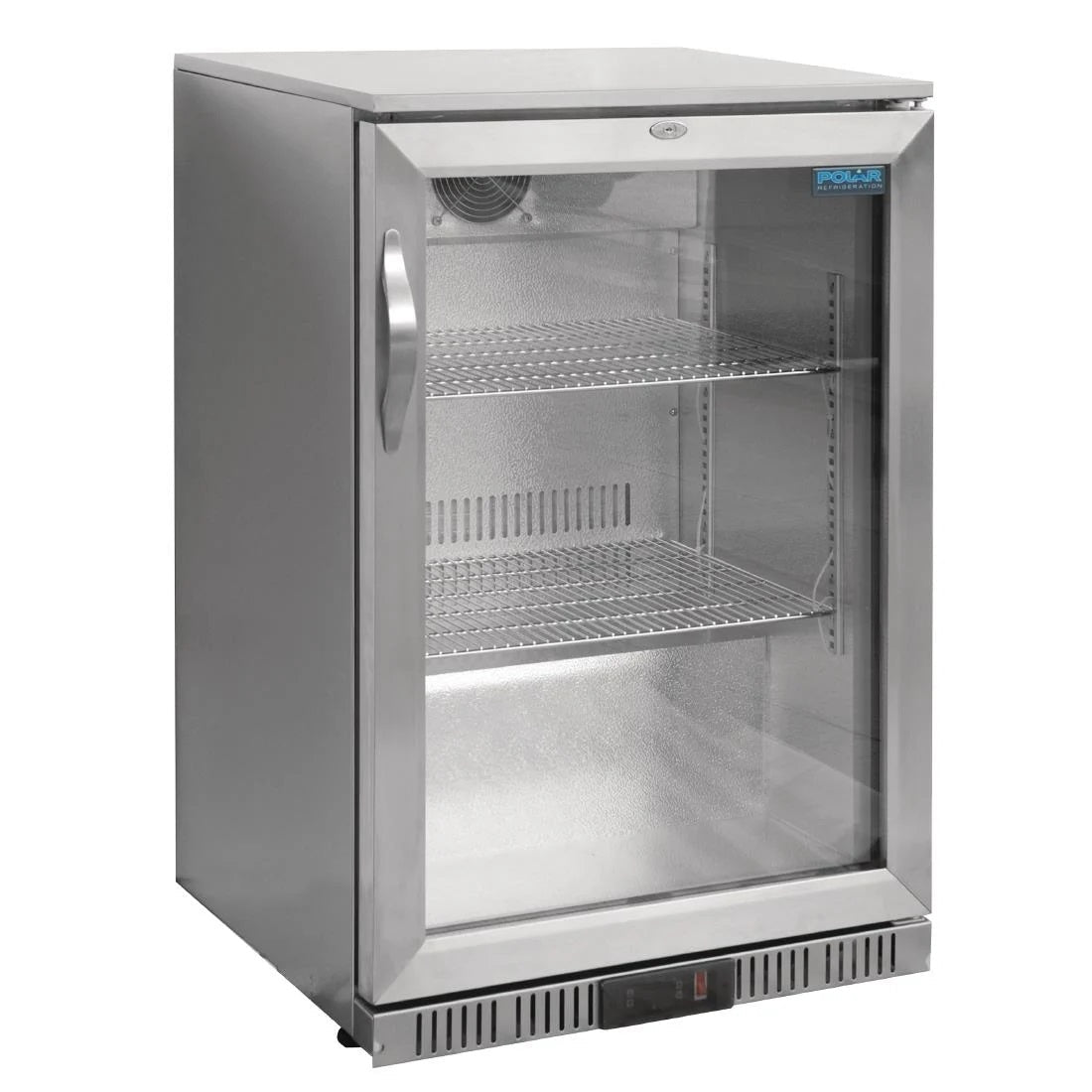 Polar G-Series Counter Back Bar Cooler with Hinged Door Stainless Steel 138Ltr - GL007-A