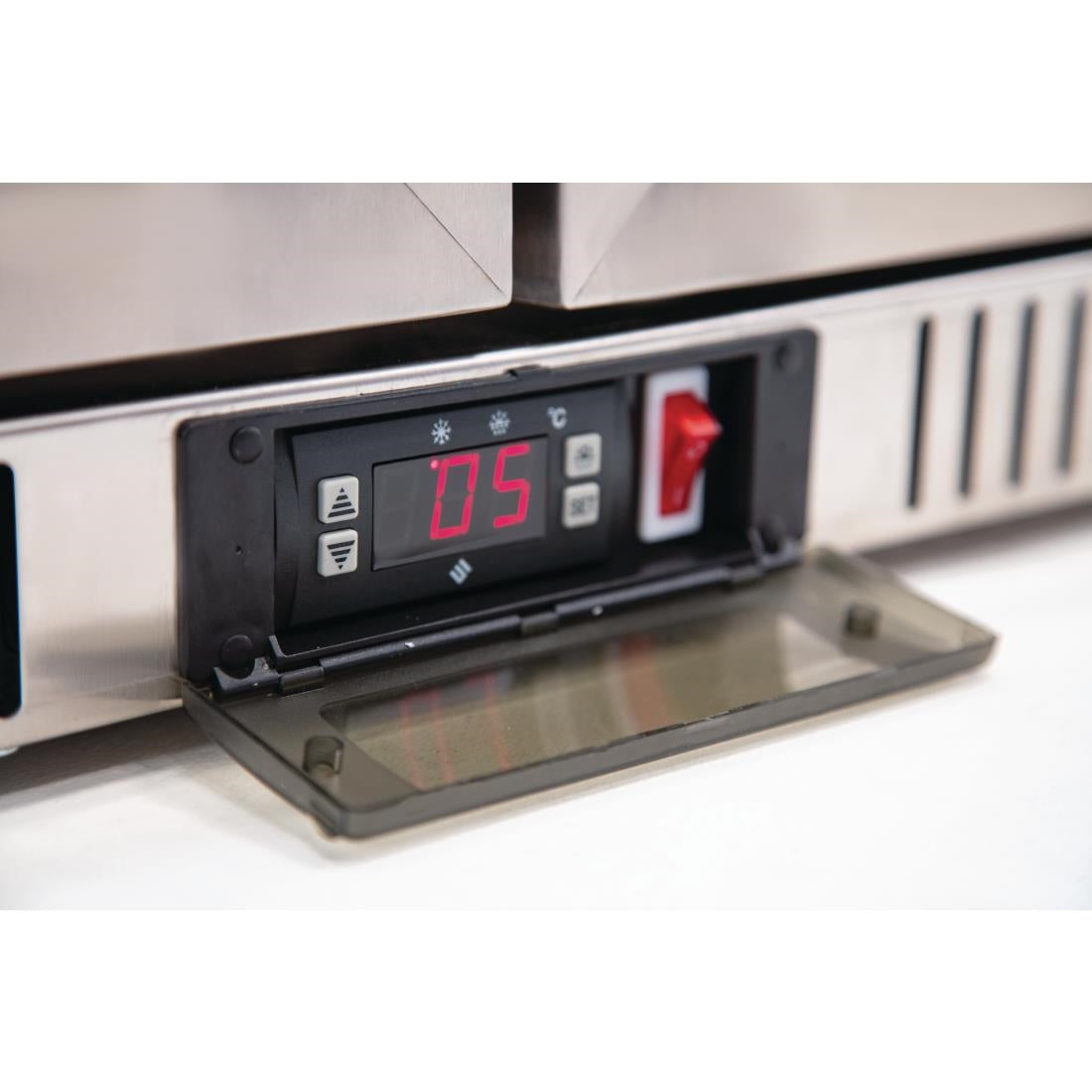 Polar G-Series Counter Back Bar Cooler with Hinged Doors Stainless Steel 208Ltr - GL008-A