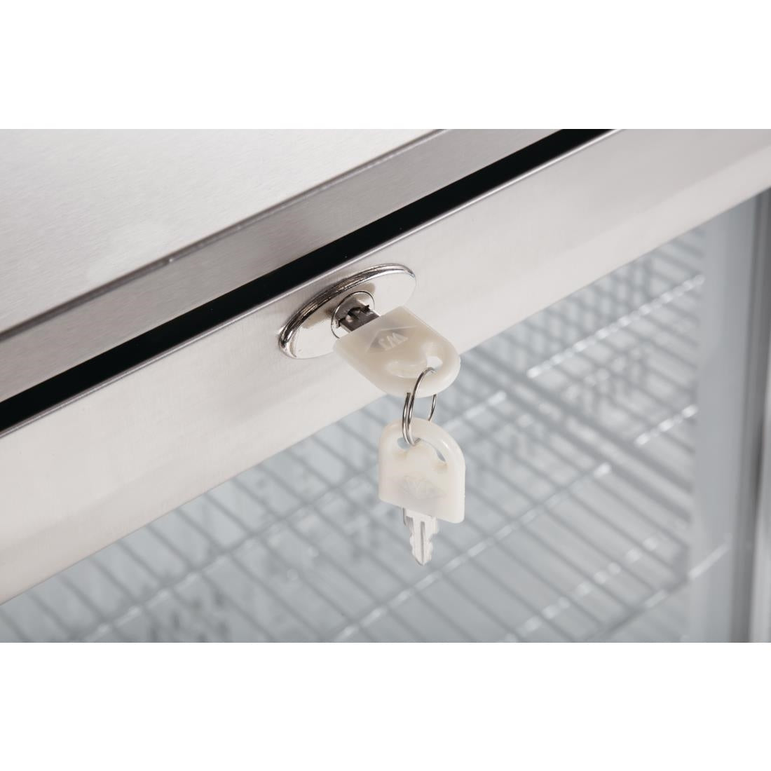 Polar G-Series Counter Back Bar Cooler with Hinged Doors Stainless Steel 208Ltr - GL008-A