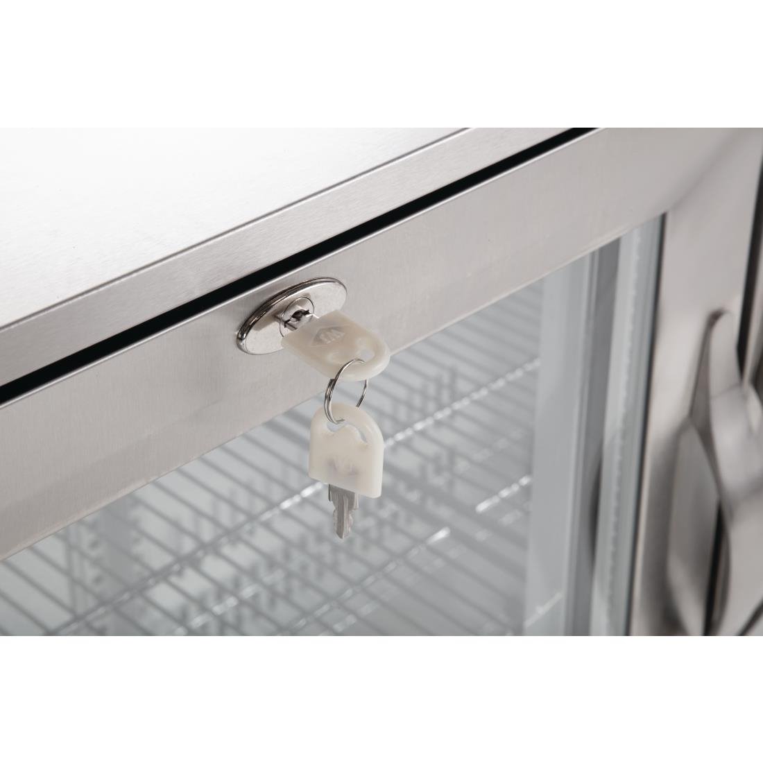 Polar G-Series Counter Back Bar Cooler with Hinged Doors Stainless Steel 330Ltr - GL009-A