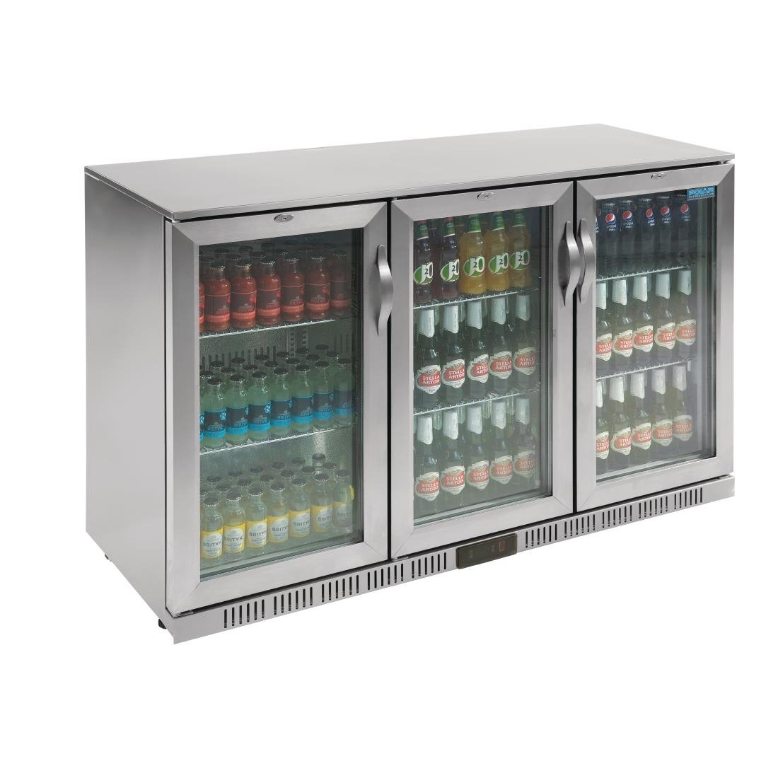 Polar G-Series Counter Back Bar Cooler with Hinged Doors Stainless Steel 330Ltr - GL009-A