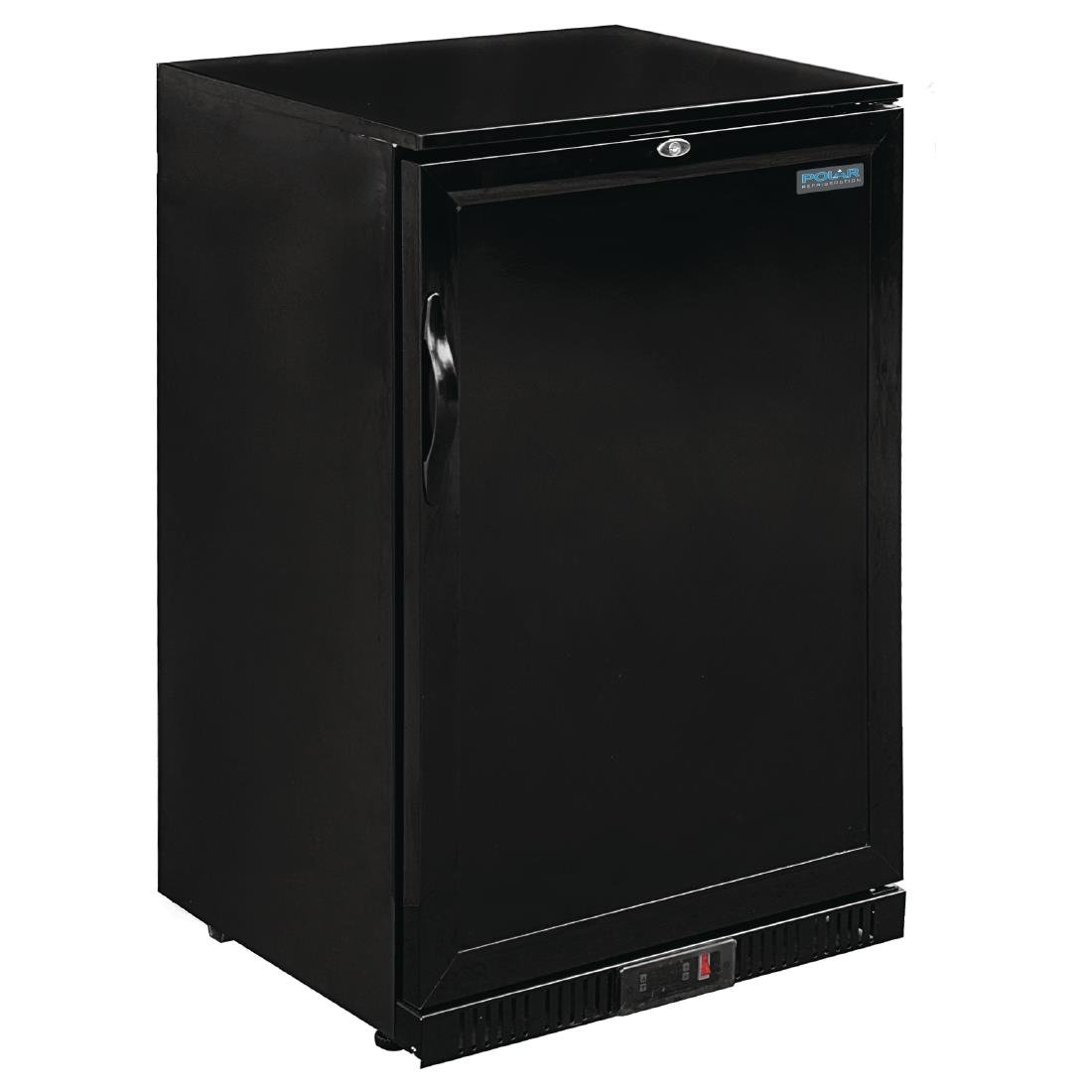 Polar G-Series 900mm Single Solid Door Back Bar Cooler in Black 138Ltr - GL015-A