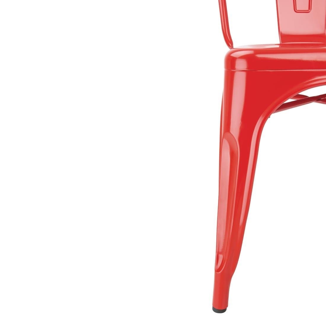 Bolero Red Steel Bistro Side Chair (Pack of 4) - GL330