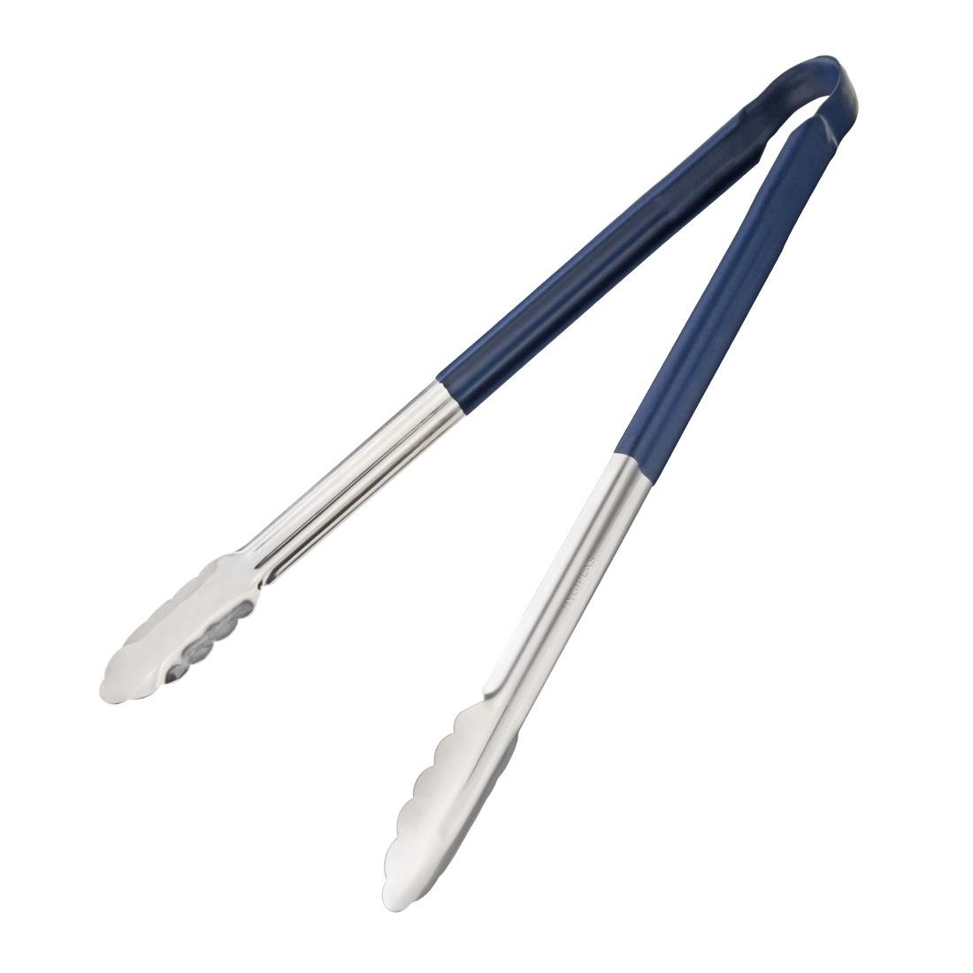 Hygiplas Colour Coded Serving Tong Blue 405mm - HC849