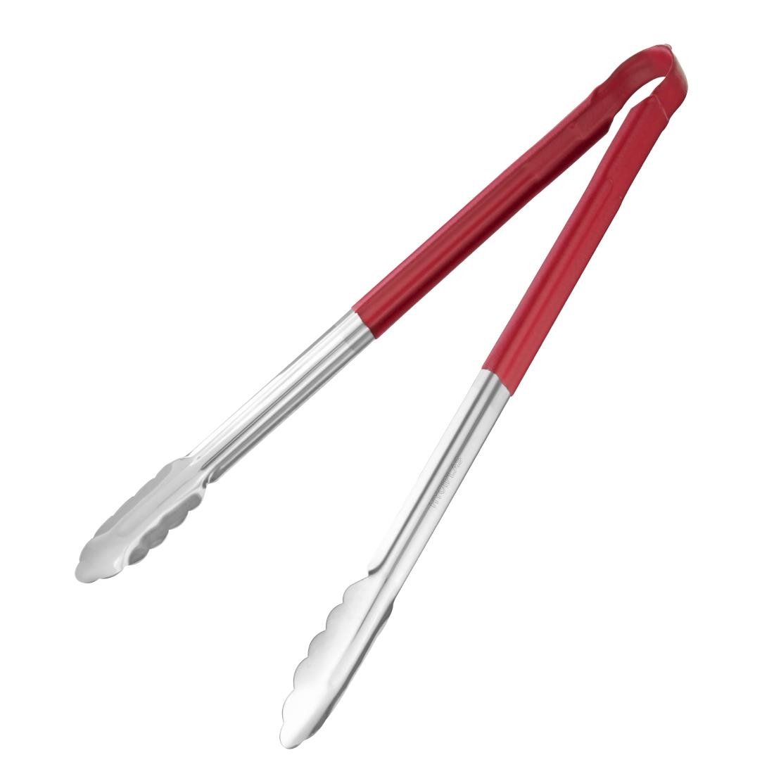 Hygiplas Colour Coded Serving Tong Red 405mm - HC854