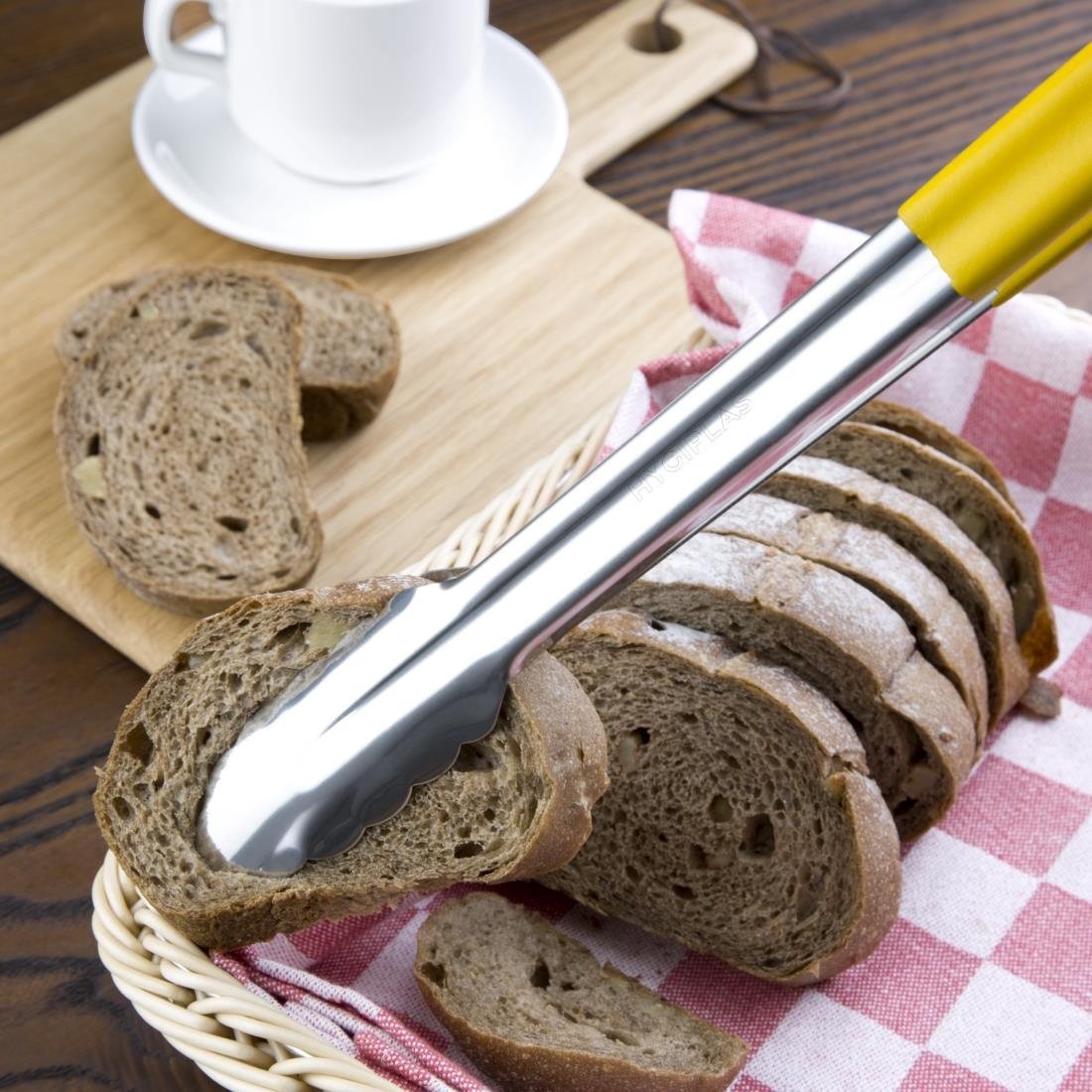 Hygiplas Colour Coded Serving Tong Yellow 405mm - HC855