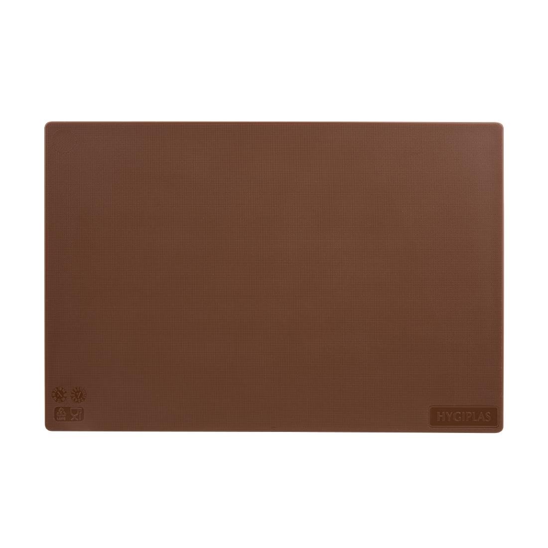 Hygiplas Antibacterial Low Density Chopping Board Brown - 450x300x10mm - HC857
