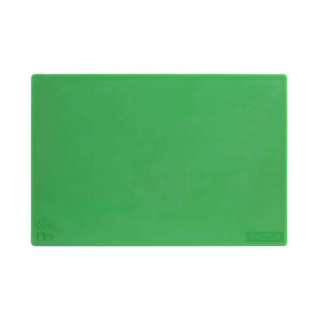 Hygiplas Antibacterial Low Density Chopping Board Green - 450x300x10mm - HC858