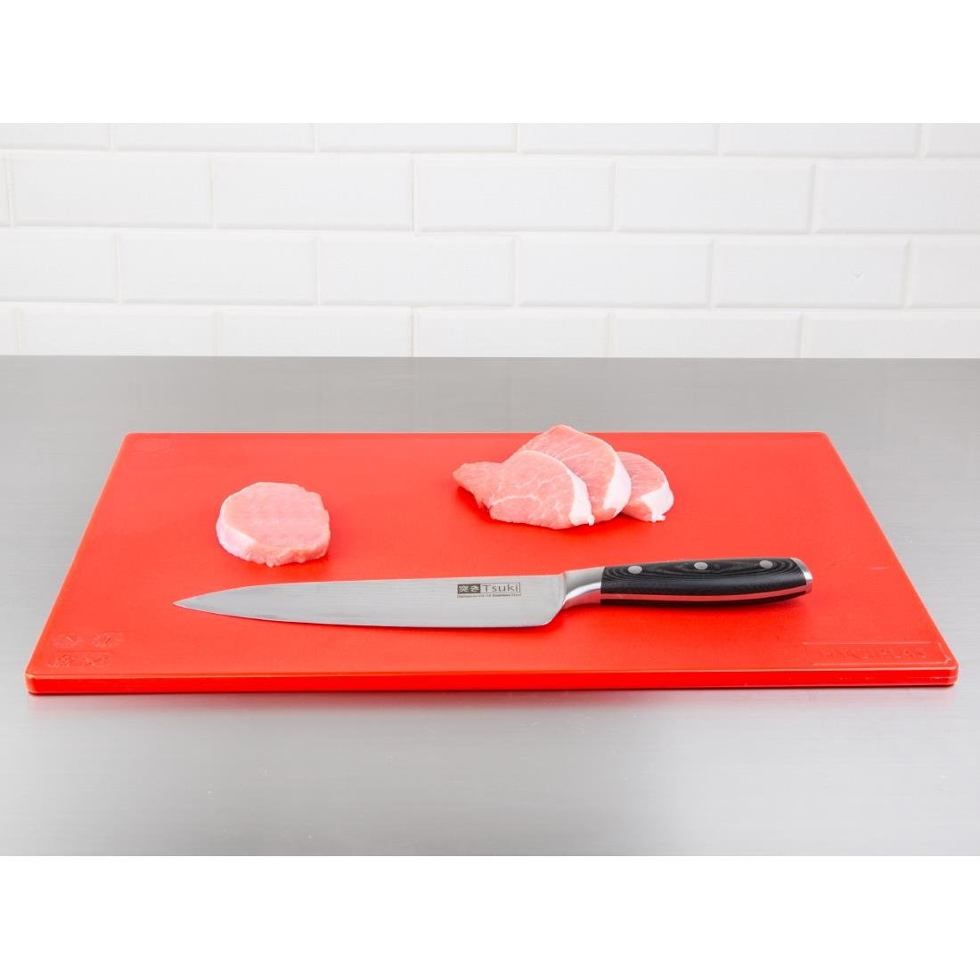 Hygiplas Antibacterial Low Density Chopping Board Red - 450x300x10mm - HC859