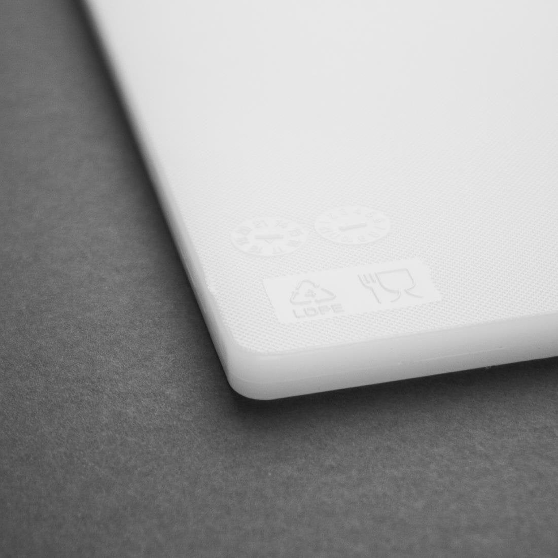 Hygiplas Antibacterial Low Density Chopping Board White - 450x300x10mm - HC860