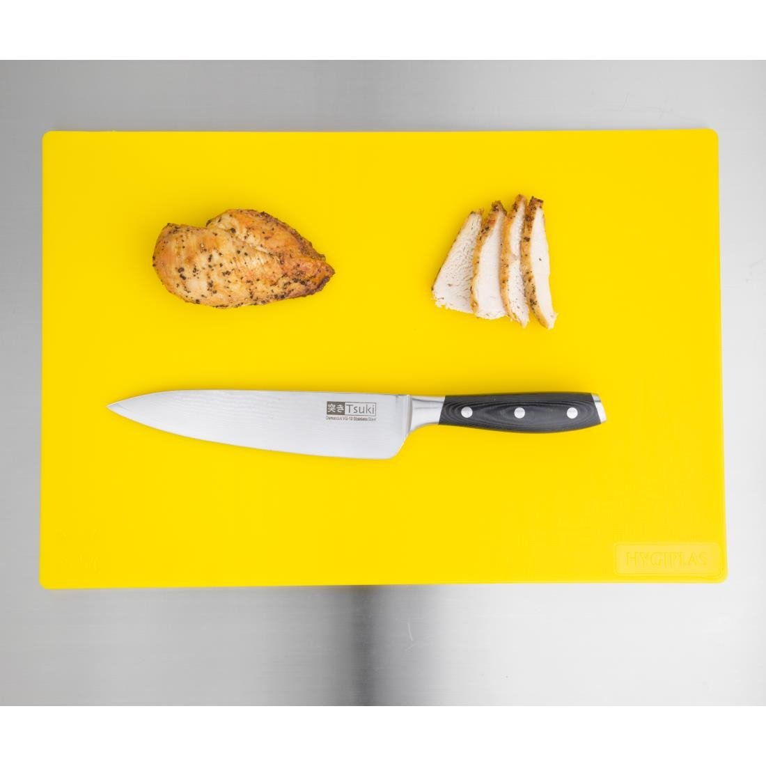 Hygiplas Antibacterial Low Density Chopping Board Yellow - 450x300x10mm - HC861