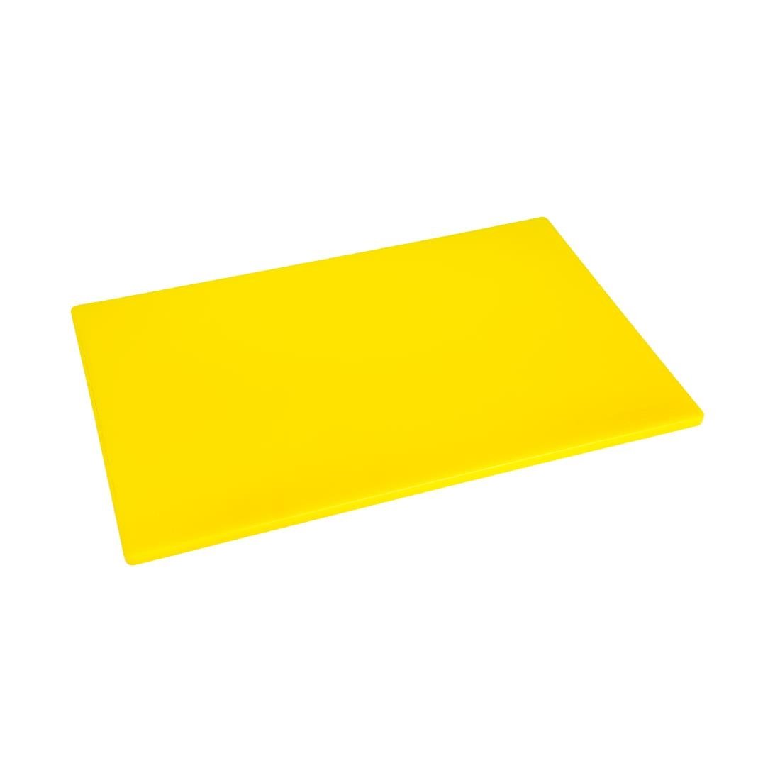 Hygiplas Antibacterial Low Density Chopping Board Yellow - 450x300x10mm - HC861