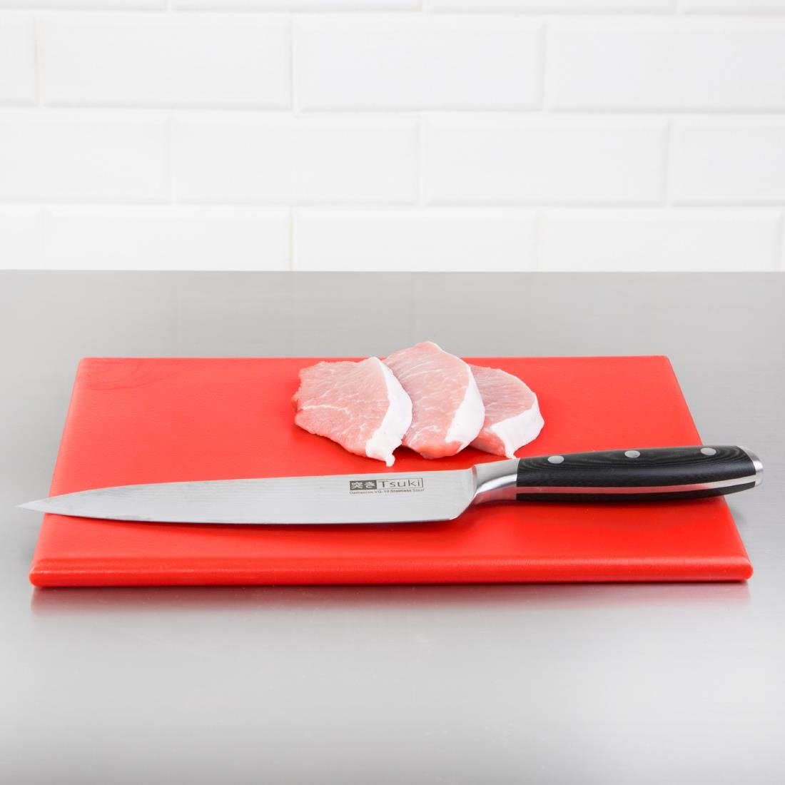 Hygiplas High Density Chopping Board Red - 12x229x305mm - HC866