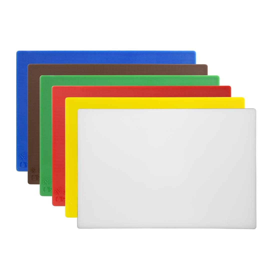 Hygiplas Antibacterial Low Density Pack of 6 Chopping Boards - 450x300x10mm - HC870