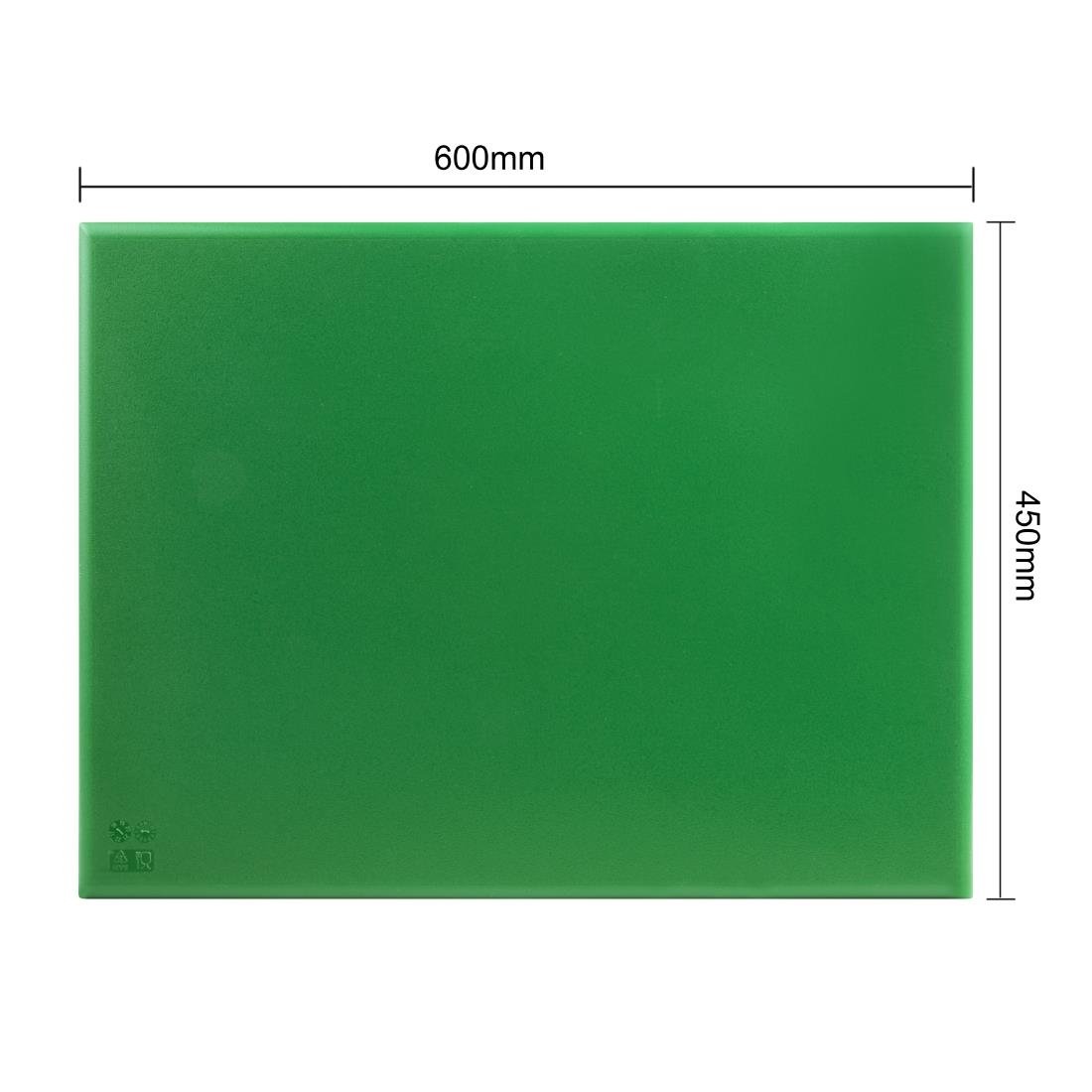 Hygiplas Extra Thick Low Density Chopping Board Green - 600x450x20mm - HC876