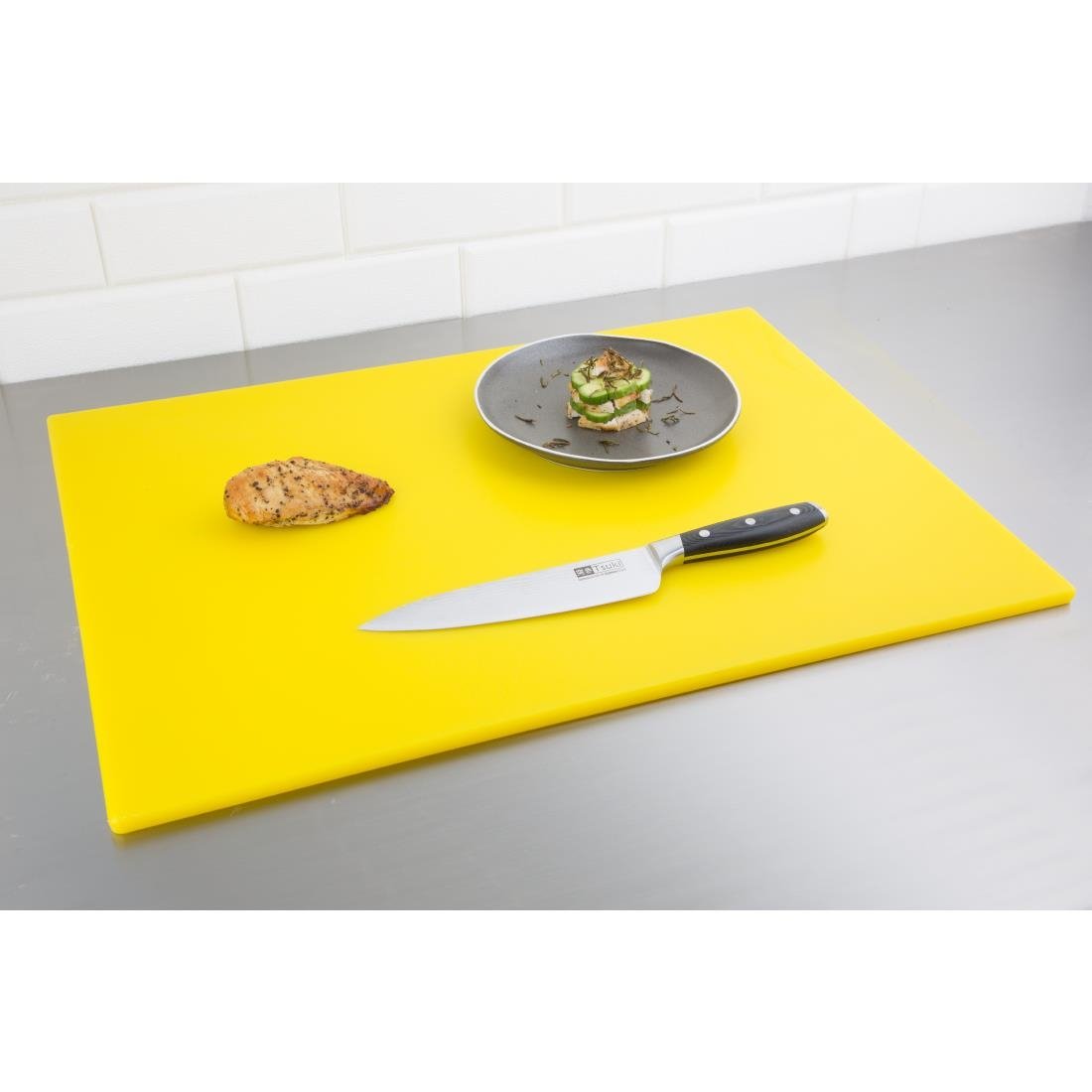 Hygiplas Low Density Chopping Board Yellow - 600x450x10mm - HC883