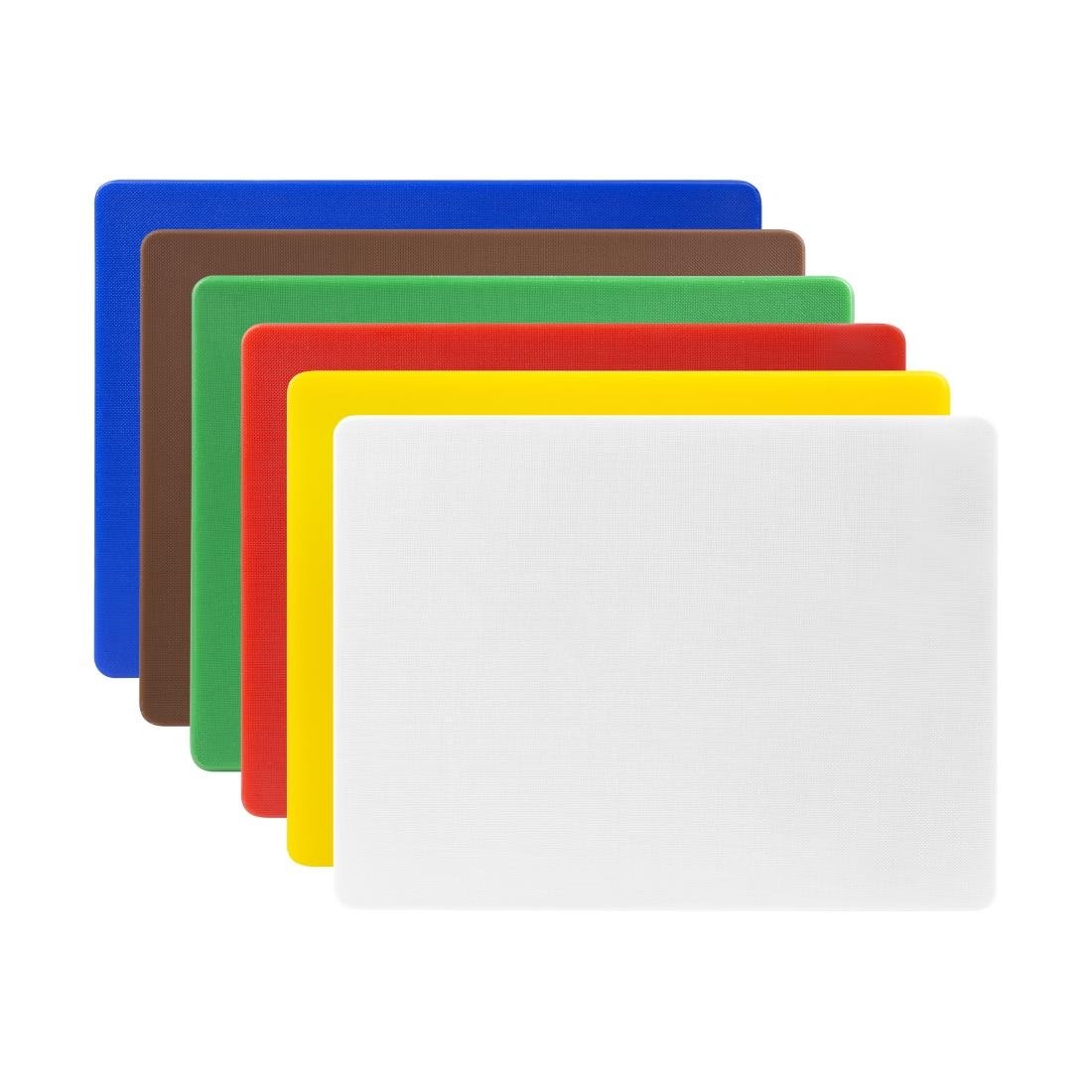 Hygiplas Low Density Pack of 6 Chopping Boards - 300x225xx10mm - HC885