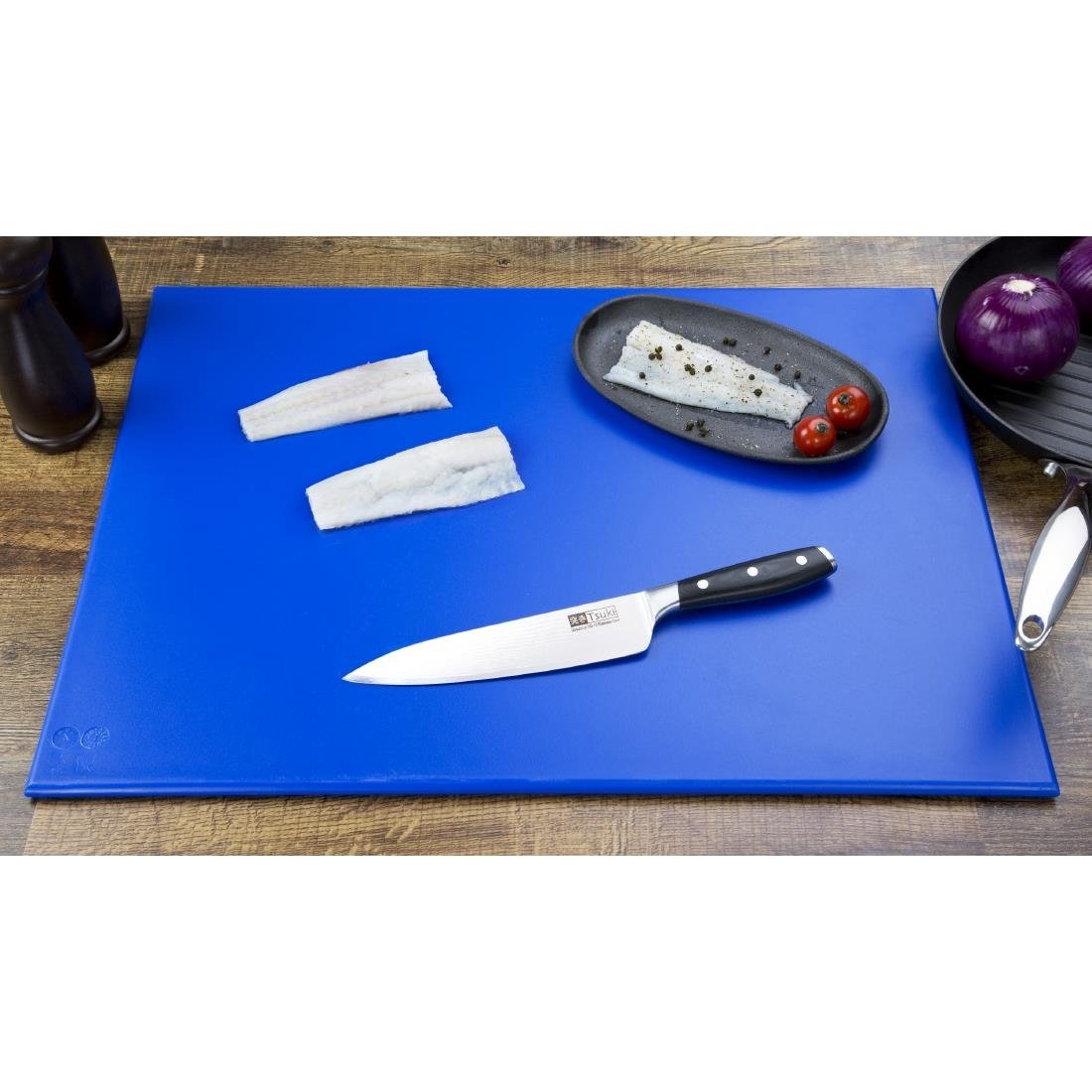 Hygiplas High Density Chopping Board Blue - 600x450x12mm - J009