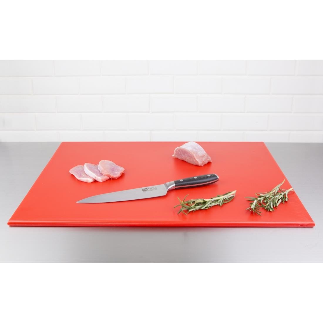 Hygiplas High Density Chopping Board Red - 600x450x12mm - J011