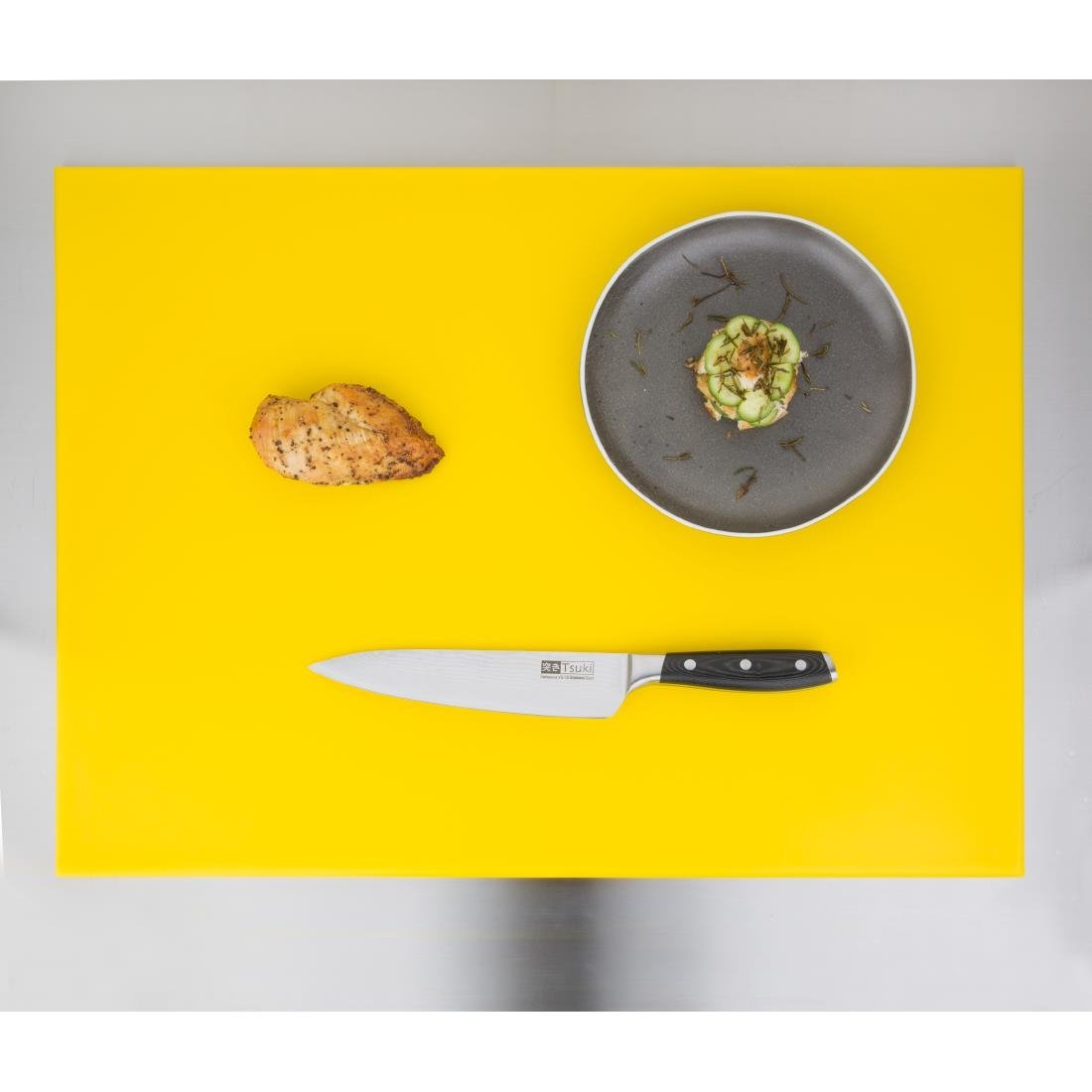 Hygiplas High Density Chopping Board Yellow - 600x450x12mm - J021