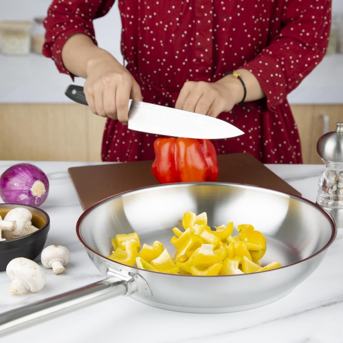 Vogue Stainless Steel Frying Pan 280mm - M926