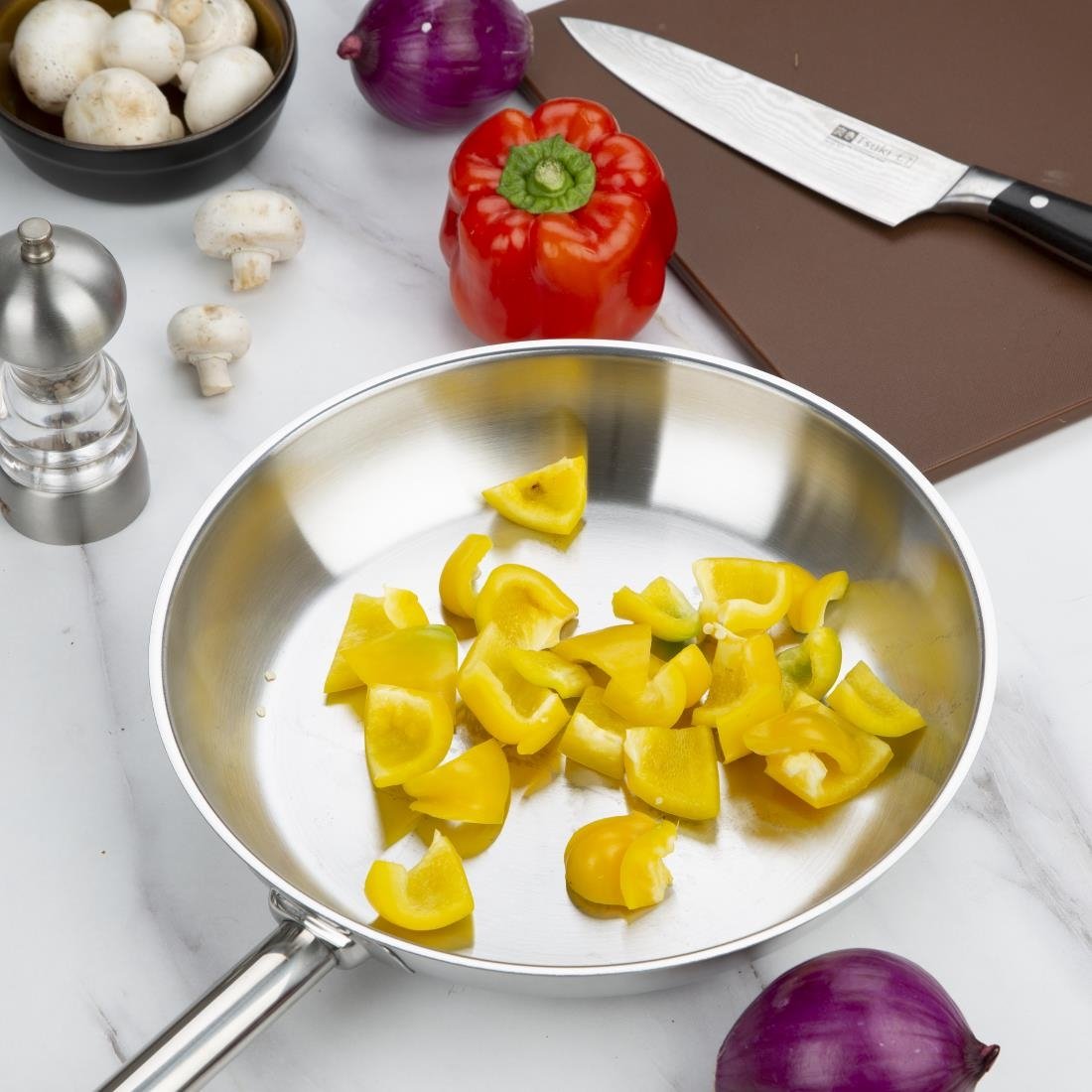 Vogue Stainless Steel Frying Pan 280mm - M926