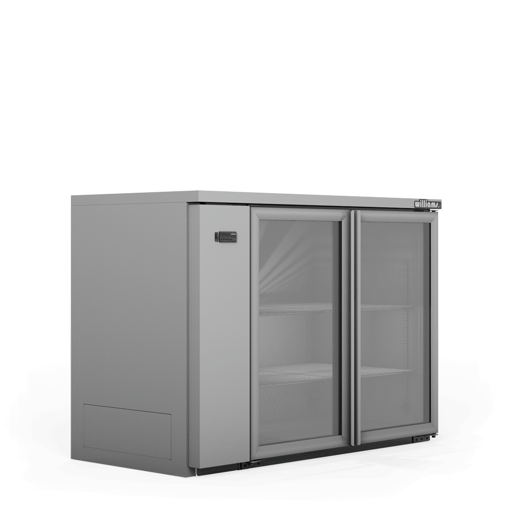 Williams Cameo - Two Door Stainless Steel Remote Back Bar Counter Display Refrigerator HC2RGS