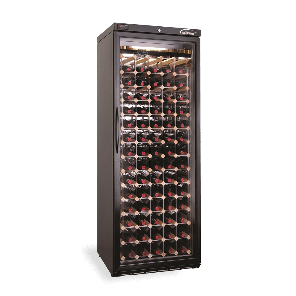 Williams Wine Cabinet - One Door Black Upright Wine Display Refrigerator BC95W-DR