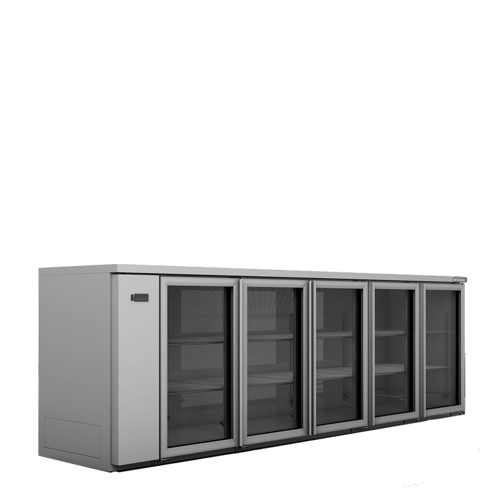 Williams Cameo - Five Door Stainless Steel Remote Back Bar Counter Display Refrigerator HC5RGS