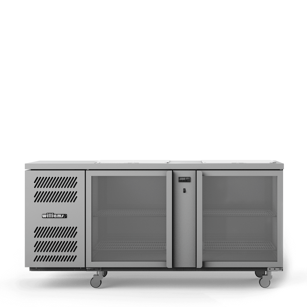 Williams Glass Chiller - Two Door Spring Loaded Glass Chiller - 500 x 500 baskets GC25UGDSL