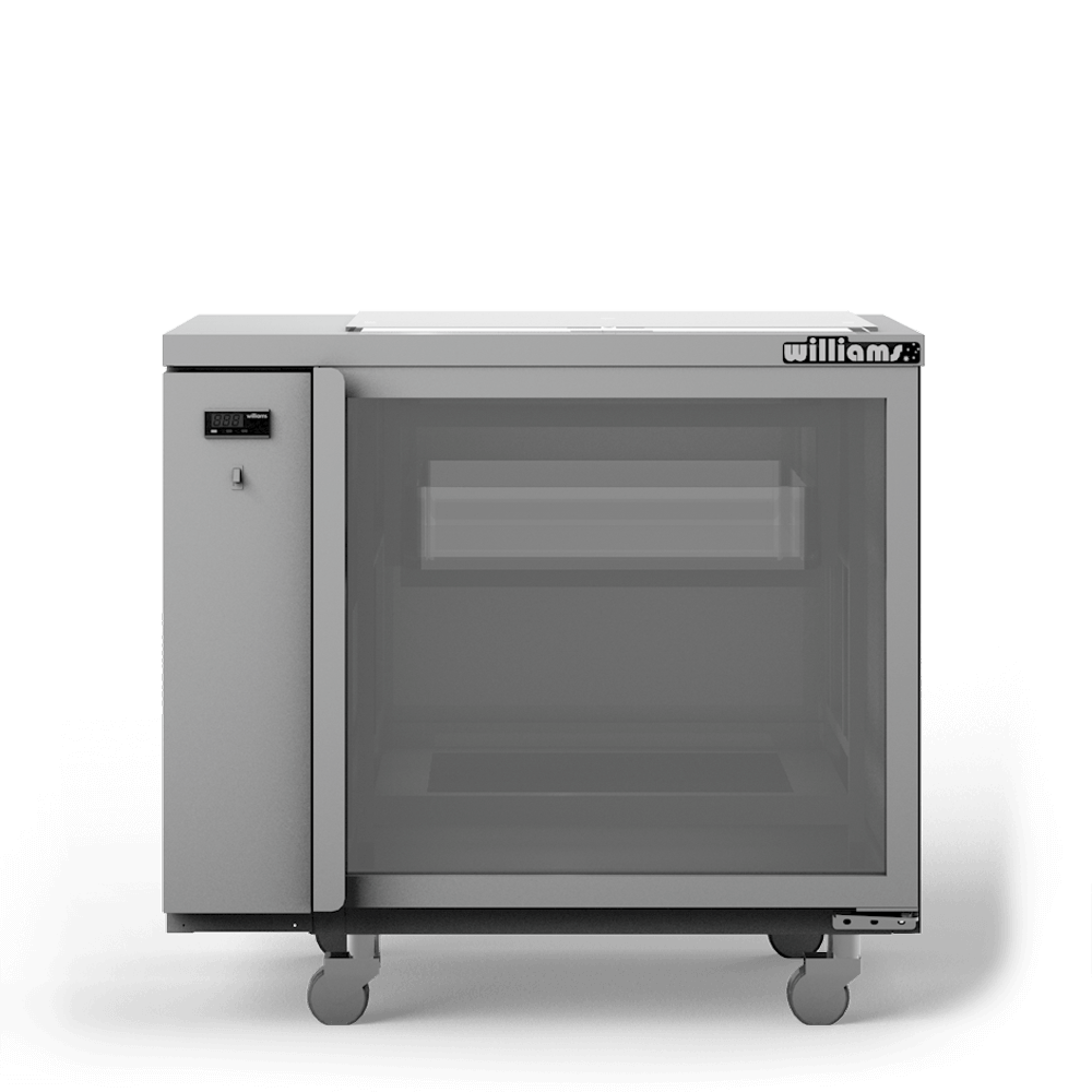 Williams Glass Chiller - One Door Remote Glass Chiller With Two Shelves - 500 x 500 baskets GC15RGD