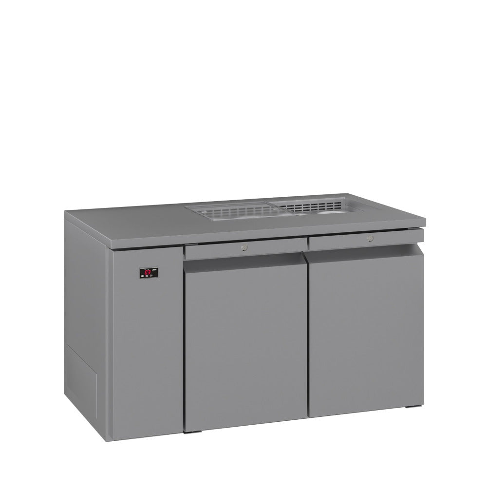 Williams Opal - Two Door Stainless Steel Remote Under Counter Refrigerator With Blown Air Well HO2RSSBA