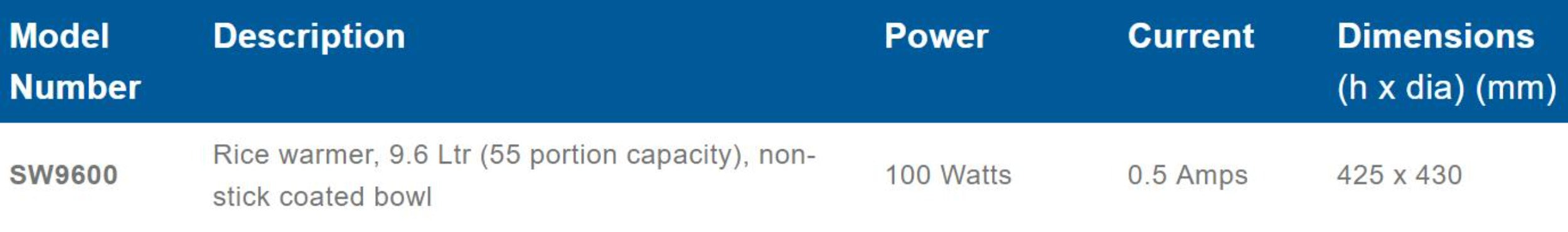 Robalec Rice Warmer - SW9600