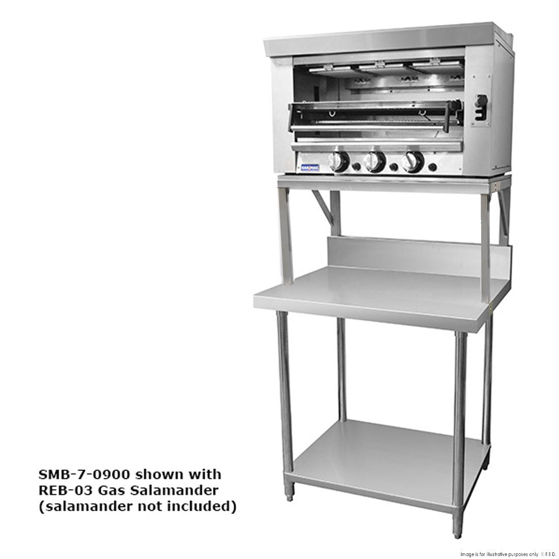 Modular Systems Heavy Duty Salamander Bench With Shelf Braces SMB-7-0900